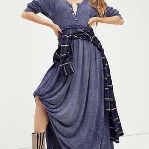 NWT Free People Navy Marissa Henley dress size Small